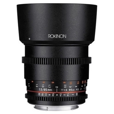 Rokinon 85mm T1.5 Cine DS Aspherical Lens for Sony E Mount, It provides a fast greatest aperture of T1.5 as well as an 8 blade iris