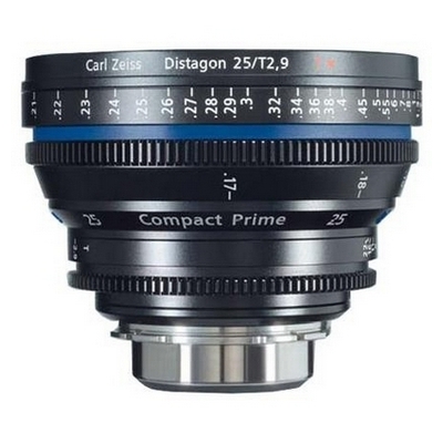 Zeiss CP.2 25mm f/2.9 T PL Bayonet Mount Lens, used with a variety of digital cameras from traditional cine to HDSLR methods.